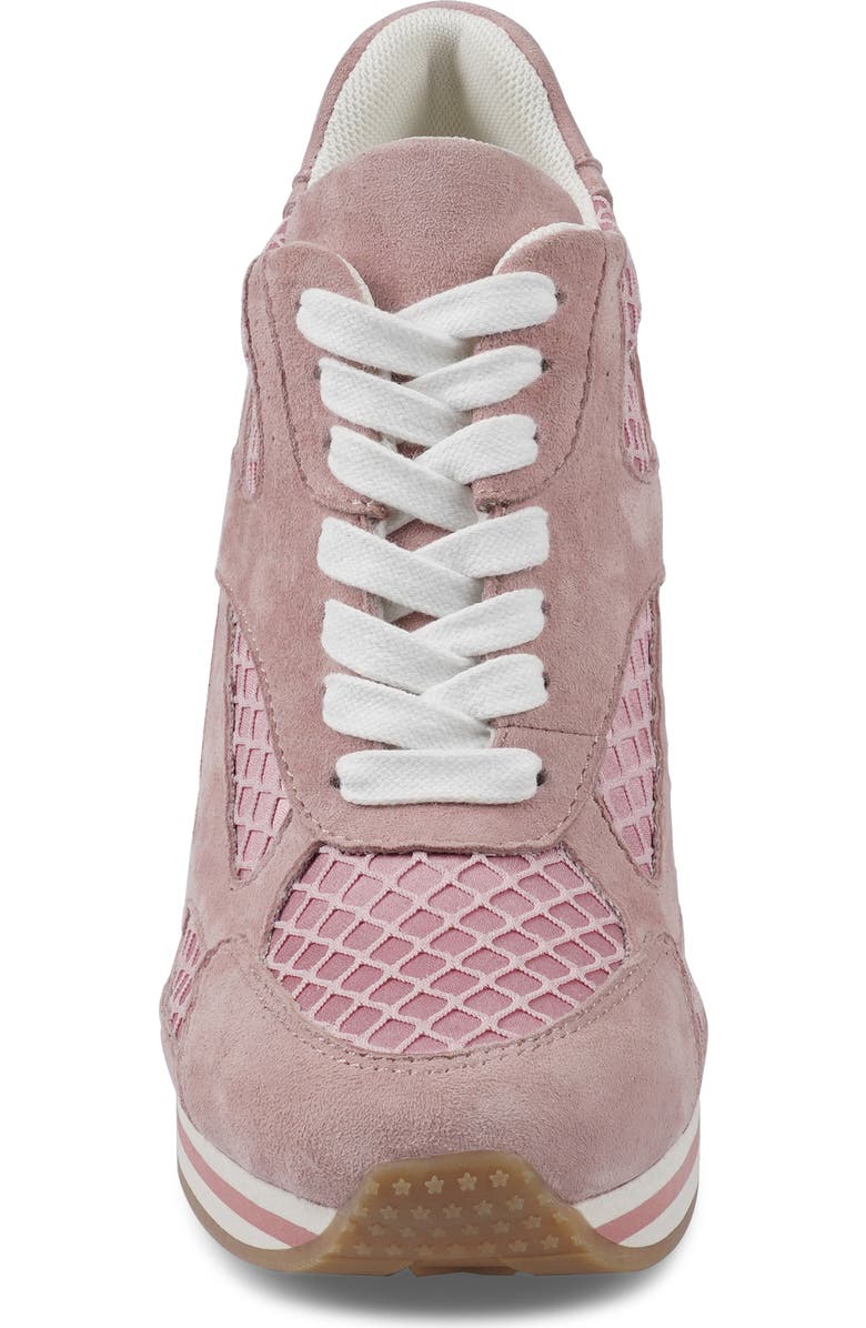 Candie's Lace-Up Platform Pump, Alternate, color, Pink Suede