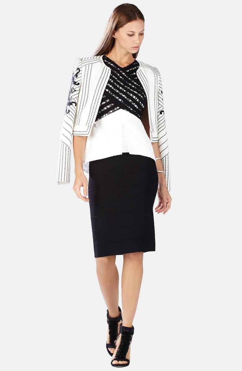 BCBGMAXAZRIA Bandage Pencil Skirt, Alternate, color, 