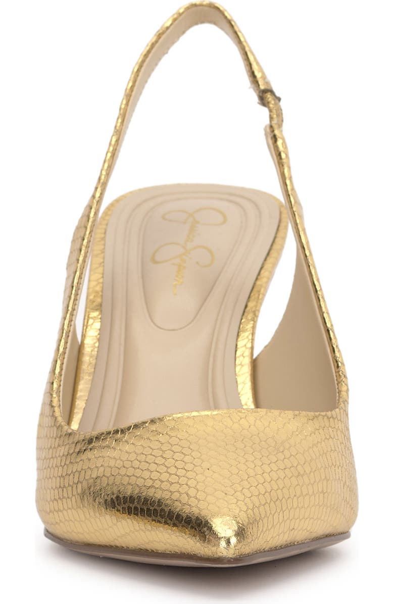 Jessica Simpson Souli Slingback Pointed Toe Pump, Alternate, color, Gold