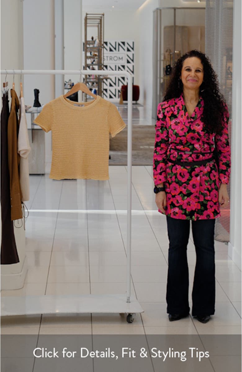 Dorae Textured Short Sleeve Sweater, sales video thumbnail