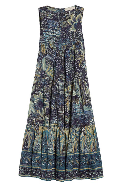 Shop Ulla Johnson Mari Cotton Blend Trapeze Dress In Portofino