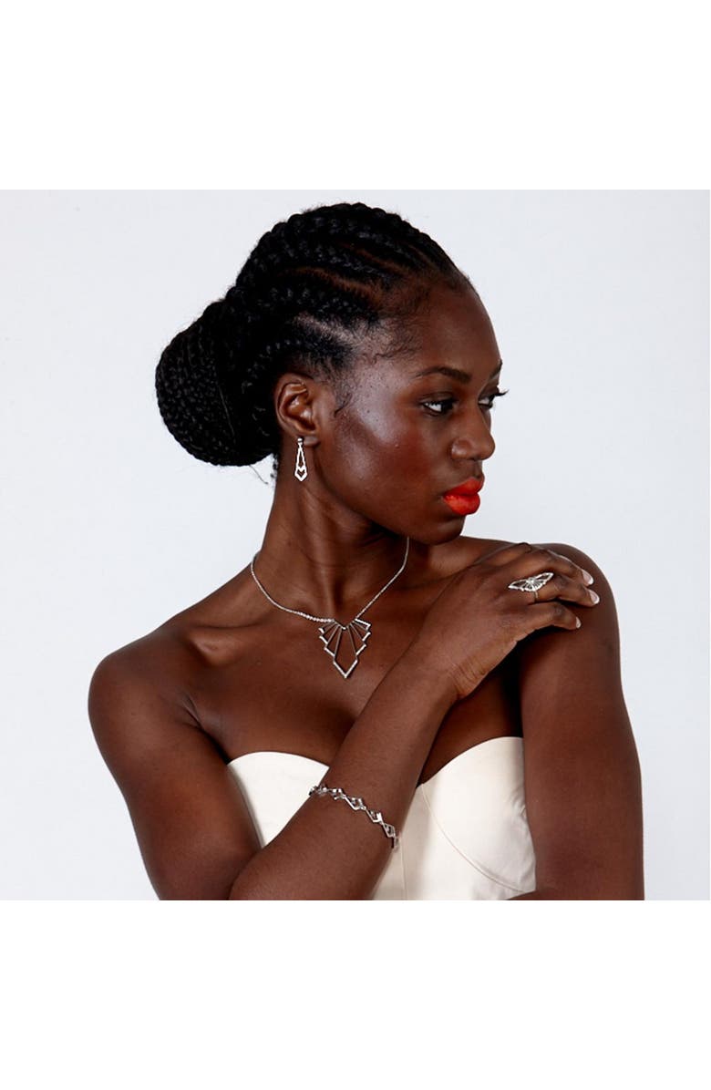 Lucy Quartermaine Chrysler Art Deco Pendant, Alternate, color, Sterling Silver