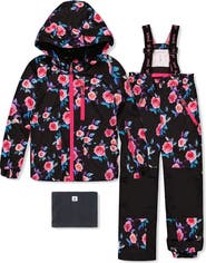 Deux par Deux Floral Jacket & Foot Strap Pants Two Piece Snowsuit