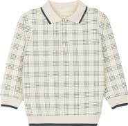 Ely's & Co. Cotton Floral Plaid Collection - Polo Sweatshirt