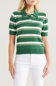Pistola Drea Stripe Cotton Sweater Polo