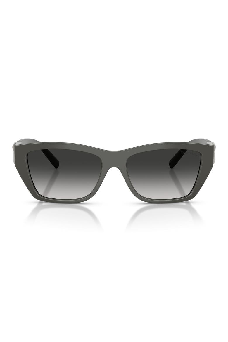 56mm Rectangular Sunglasses, Main, color, COCA COLA SAPPHIRE / GRAY
