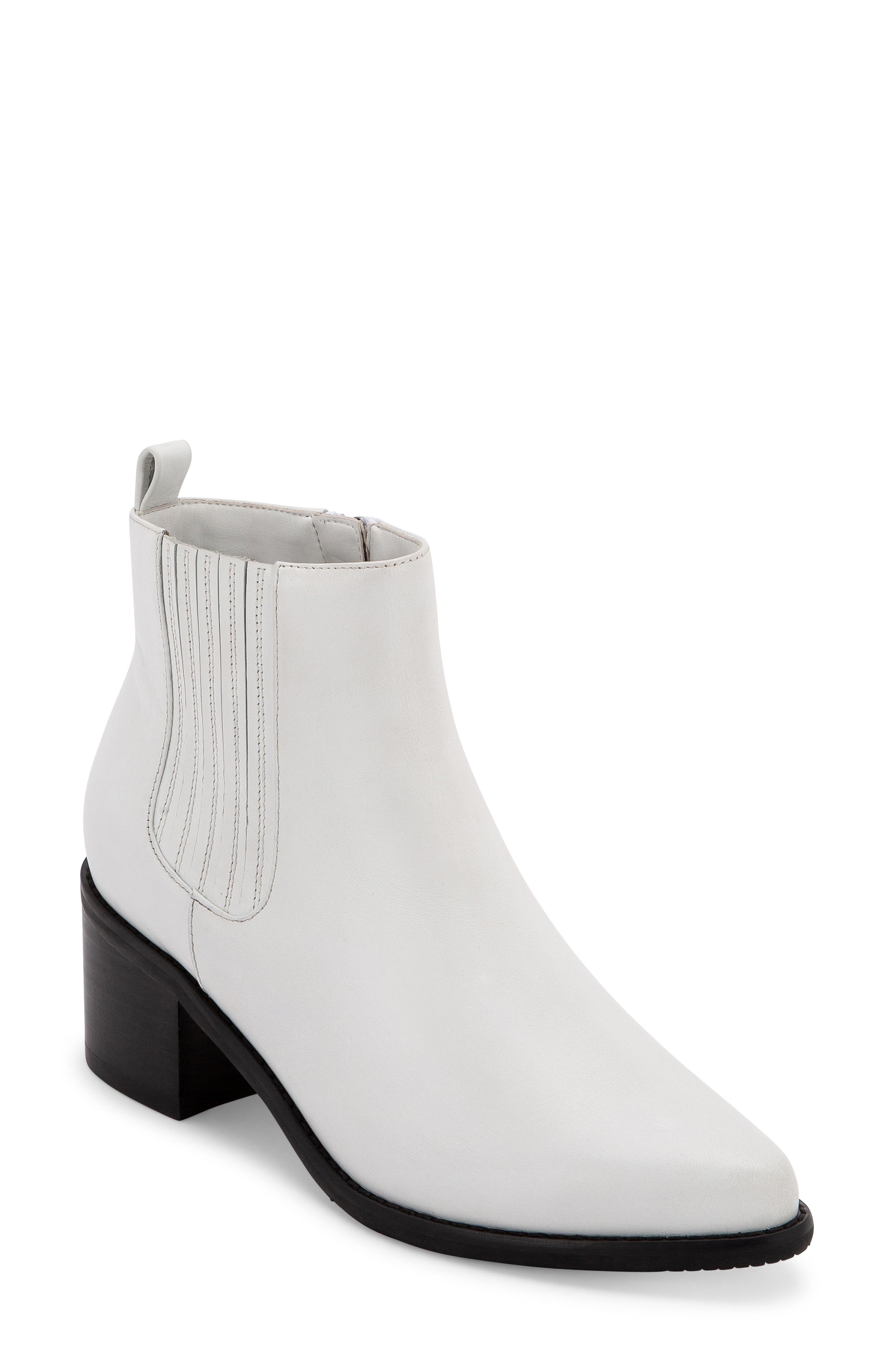 Elvina Waterproof Bootie, Main, color, WHITE LEATHER