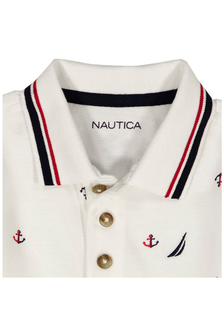 Anchor Print Polo & Shorts Set, Alternate, color, NAVY MULTI