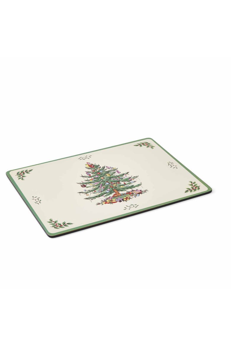 Christmas Tree Placemats Set of 4, Alternate, color, Spode Christmas Tree