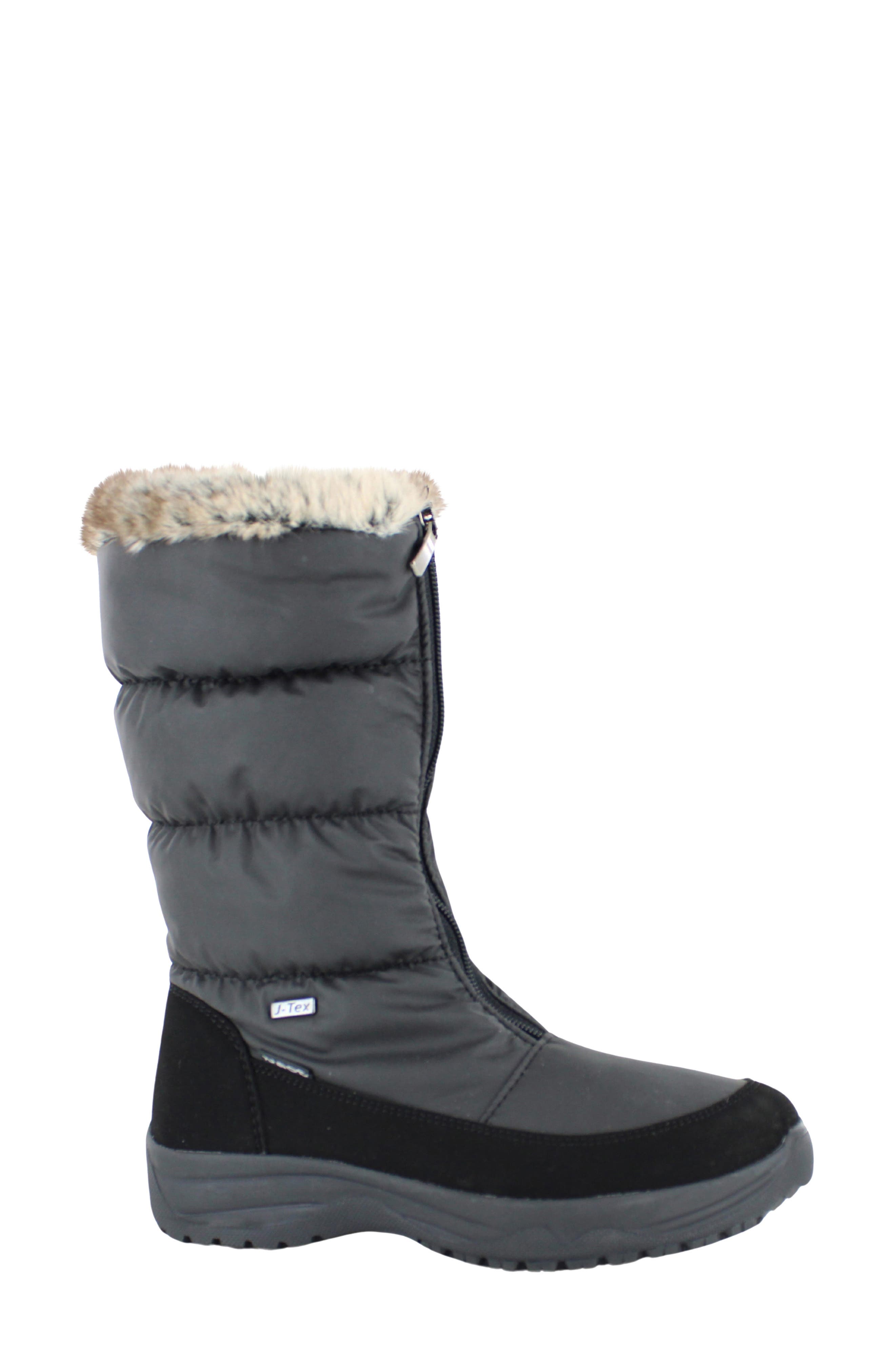 Naot Snow Faux Fur Lined Water Resistant Boot, Main, color, Black