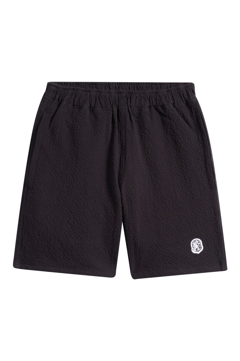Kids' BB Champions Cotton Seersucker Pull-On Shorts, Main, color, BLACK