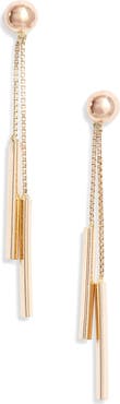 Bony Levy 14K Gold Double Bar Drop Earrings