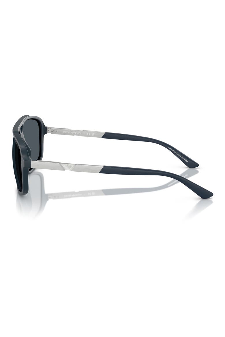 59mm Pilot Sunglasses, Alternate, color, DARK BLUE / DARK BLUE