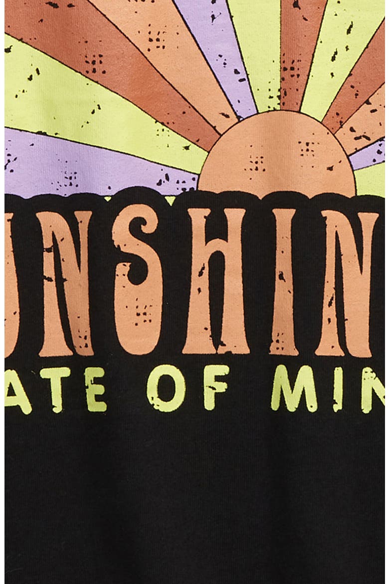 Kids' Graphic Crop Tee, Alternate, color, BLACK SUNSHINE