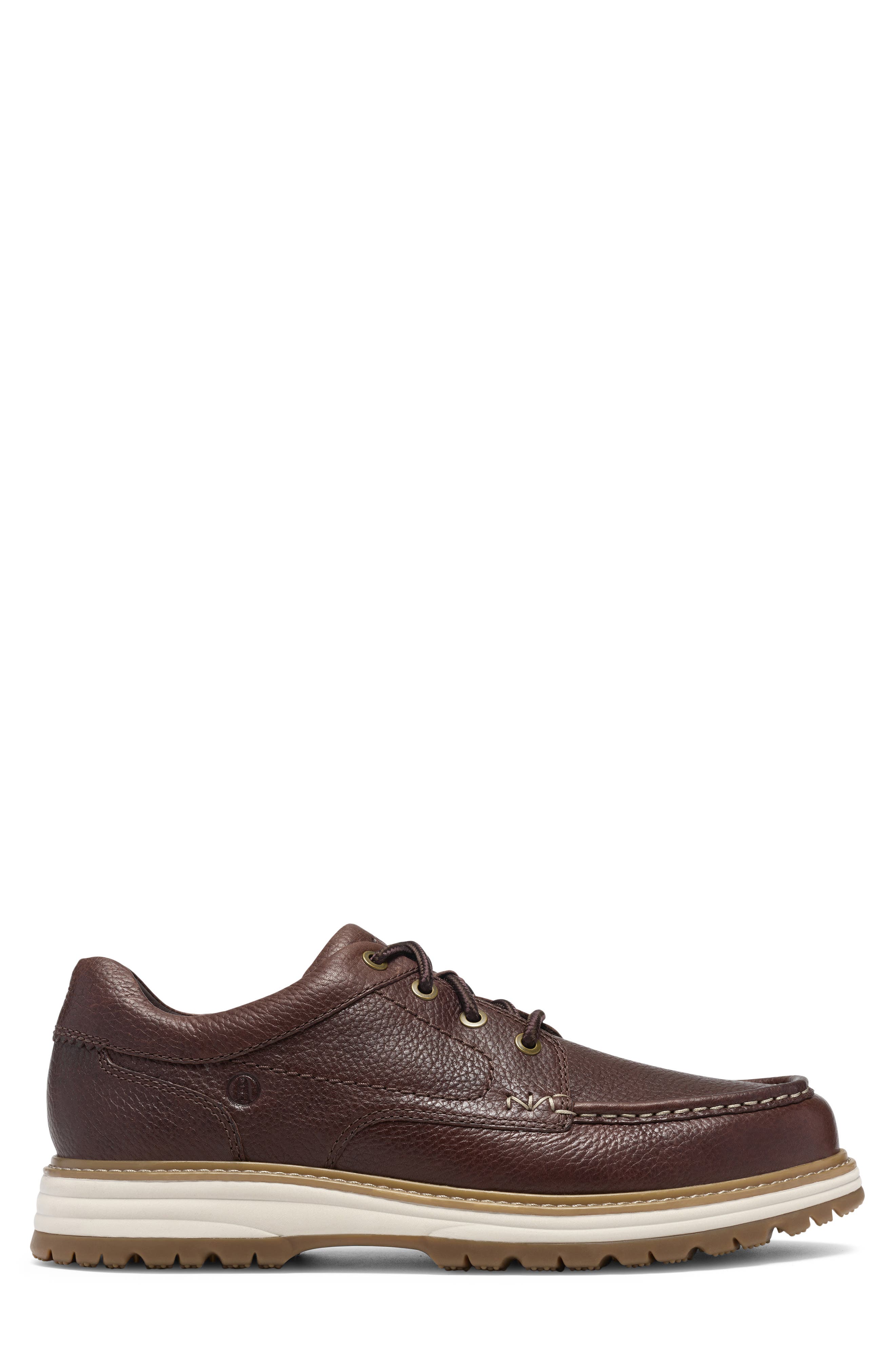 Melbury Lace Leather Moc Toe Derby, Alternate, color, DARK BROWN LEA