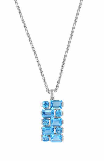 Blue Topaz Pendant Necklace