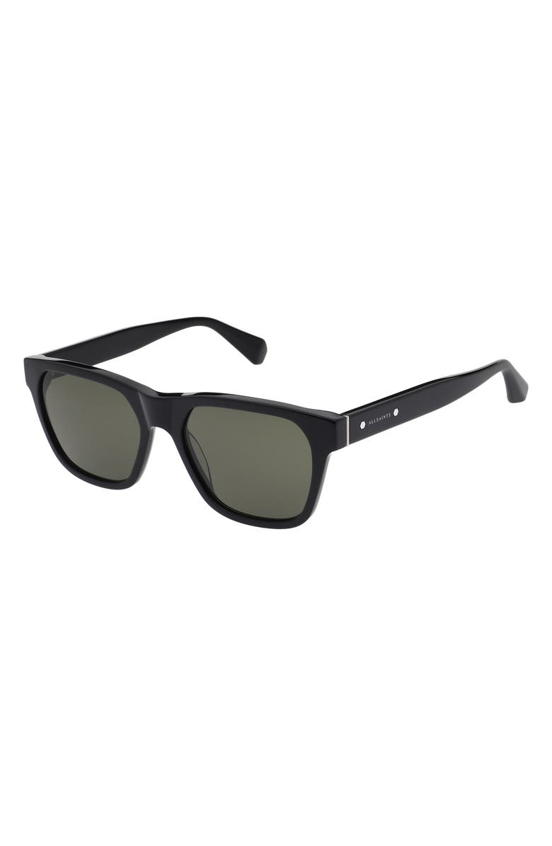 AllSaints Milo 55mm Square Sunglasses, Alternate, color, Gloss Black