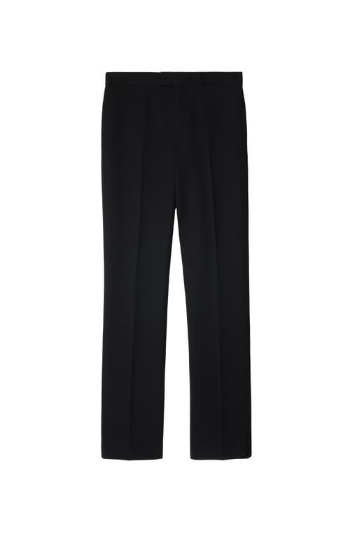 Burberry Wool Tuxedo Trousers In Black