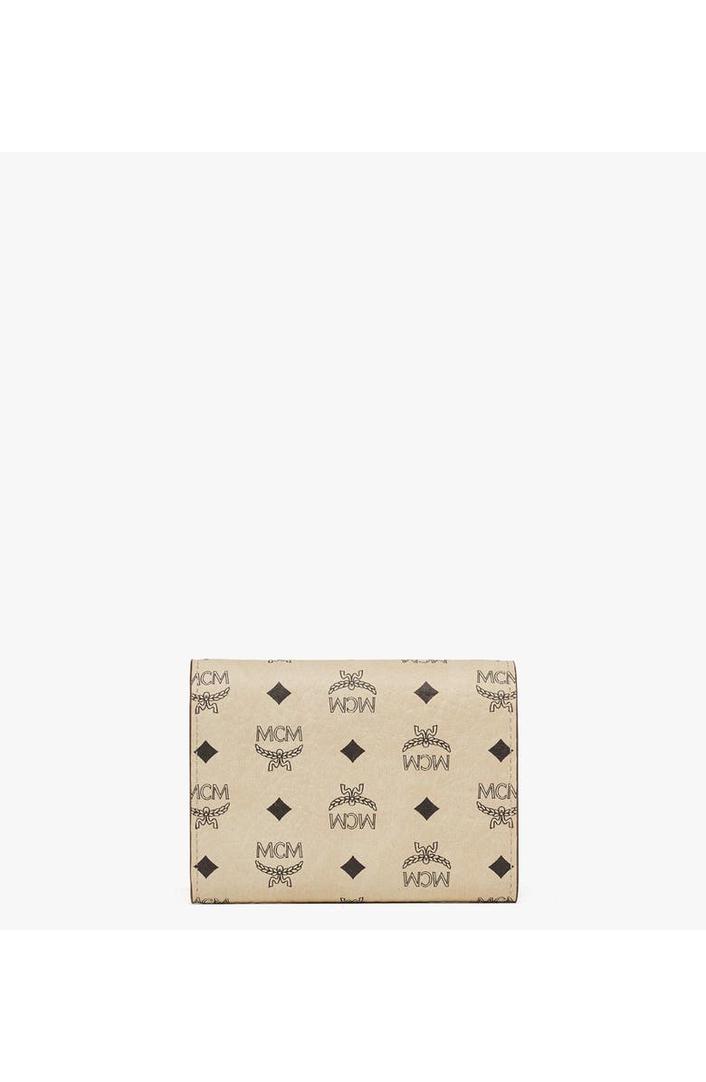 MCM Aren Trifold Wallet in Visetos, Alternate, color, Beige