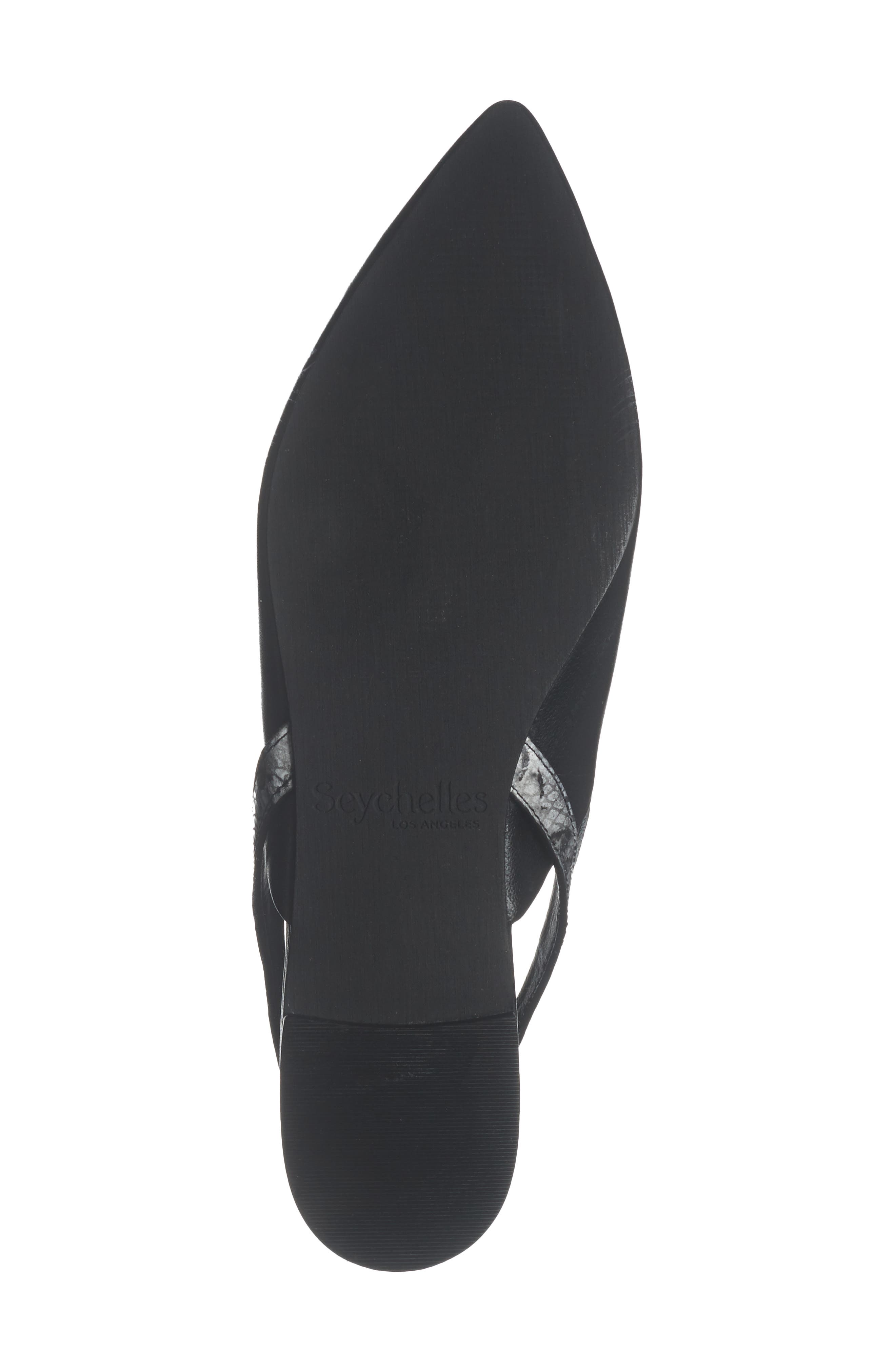Seychelles Good Girl Slingback Flat, Alternate, color, Black/ White