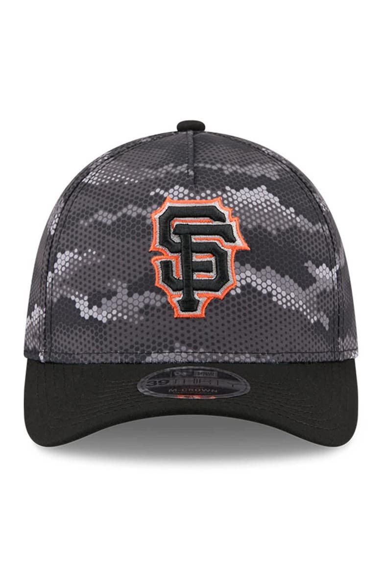 New Era Men's New Era Black San Francisco Giants Camo 39THIRTY A-Frame Flex Hat, Alternate, color, Black
