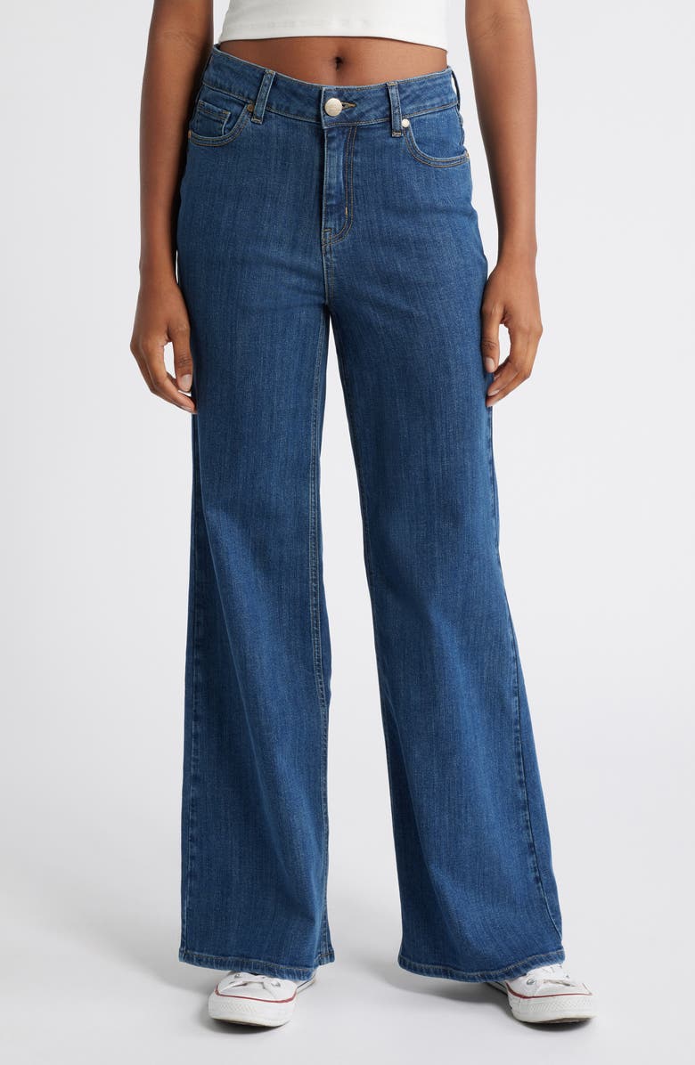 1822 Denim High Waist Slim Wide Leg Jeans, Main, color,