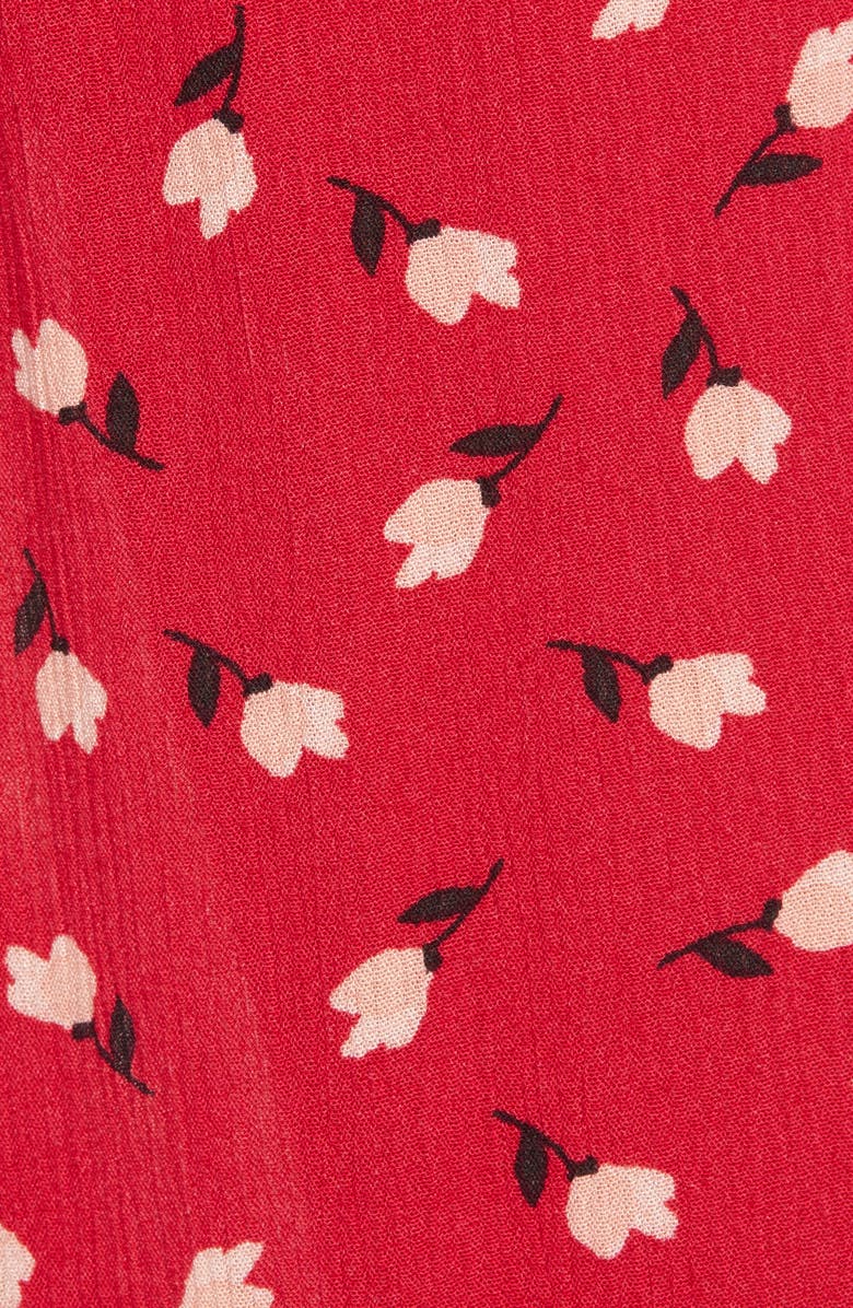 Band of Gypsies Floral Ruched Midi Skirt, Alternate, color, 