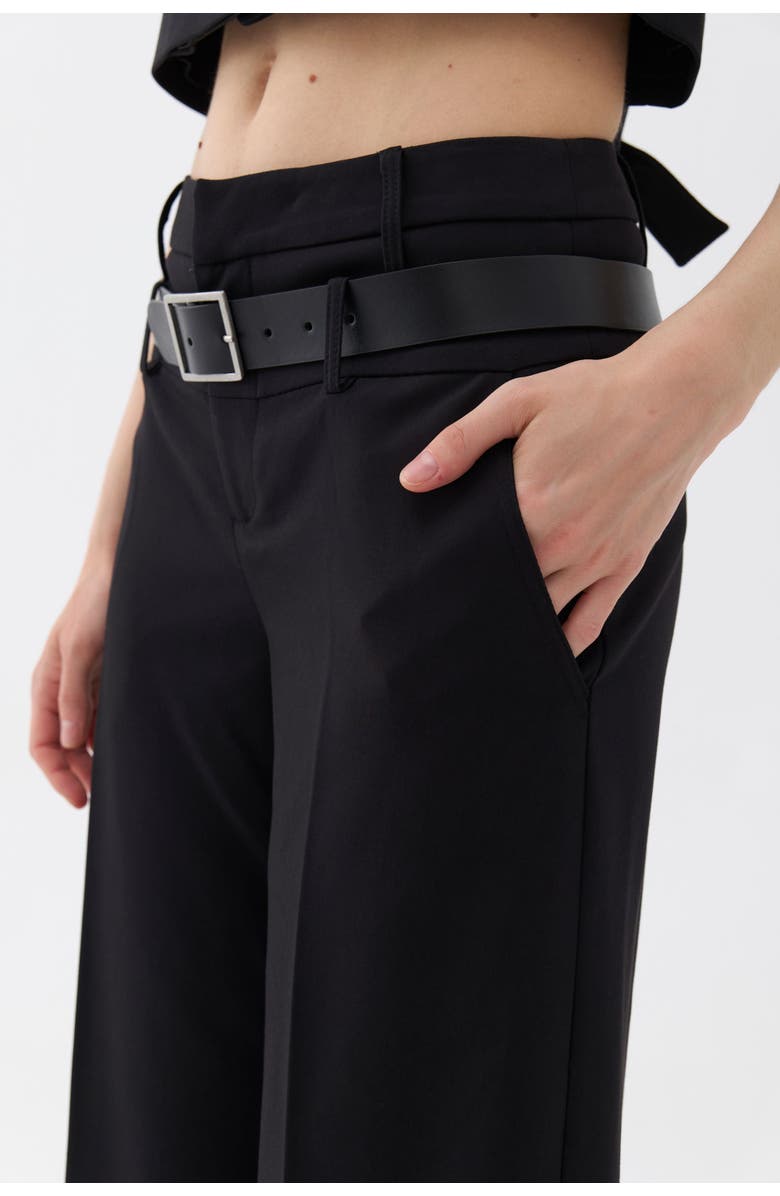 Nocturne Double Waist Belted Pants, Alternate, color, 