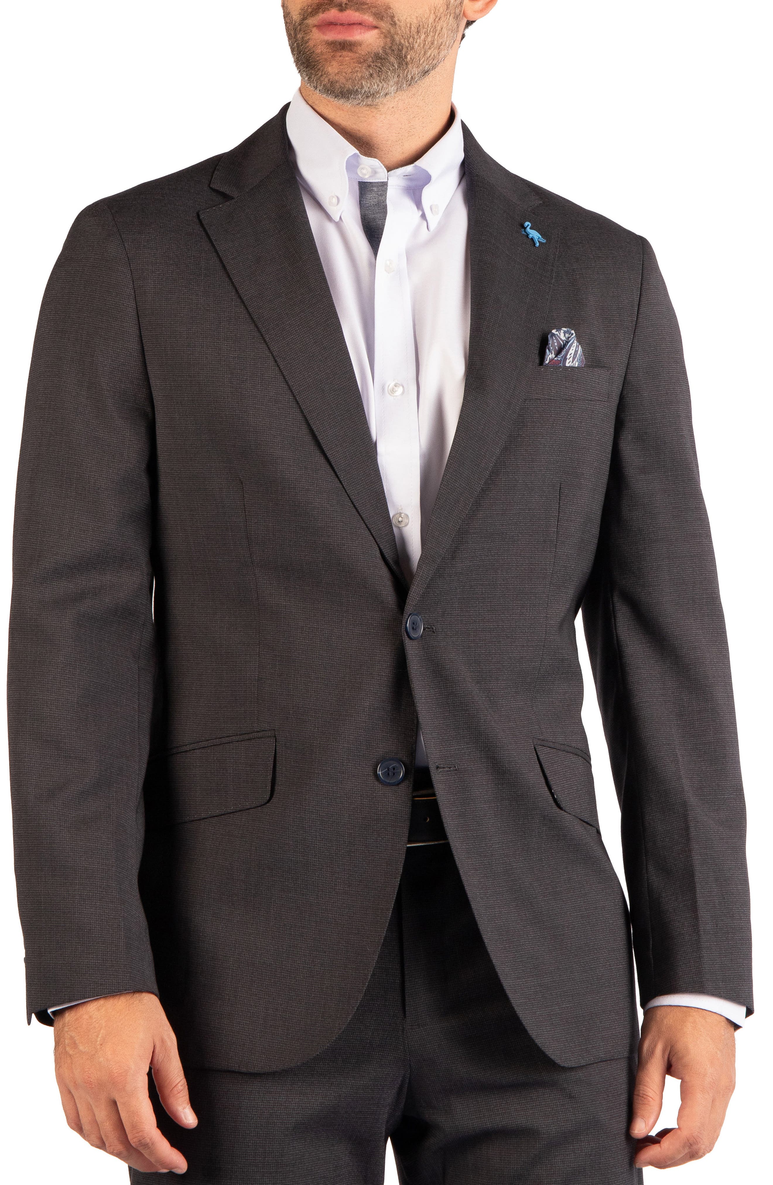 Textured Grid Sport Coat