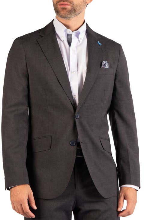 Textured Grid Sport Coat