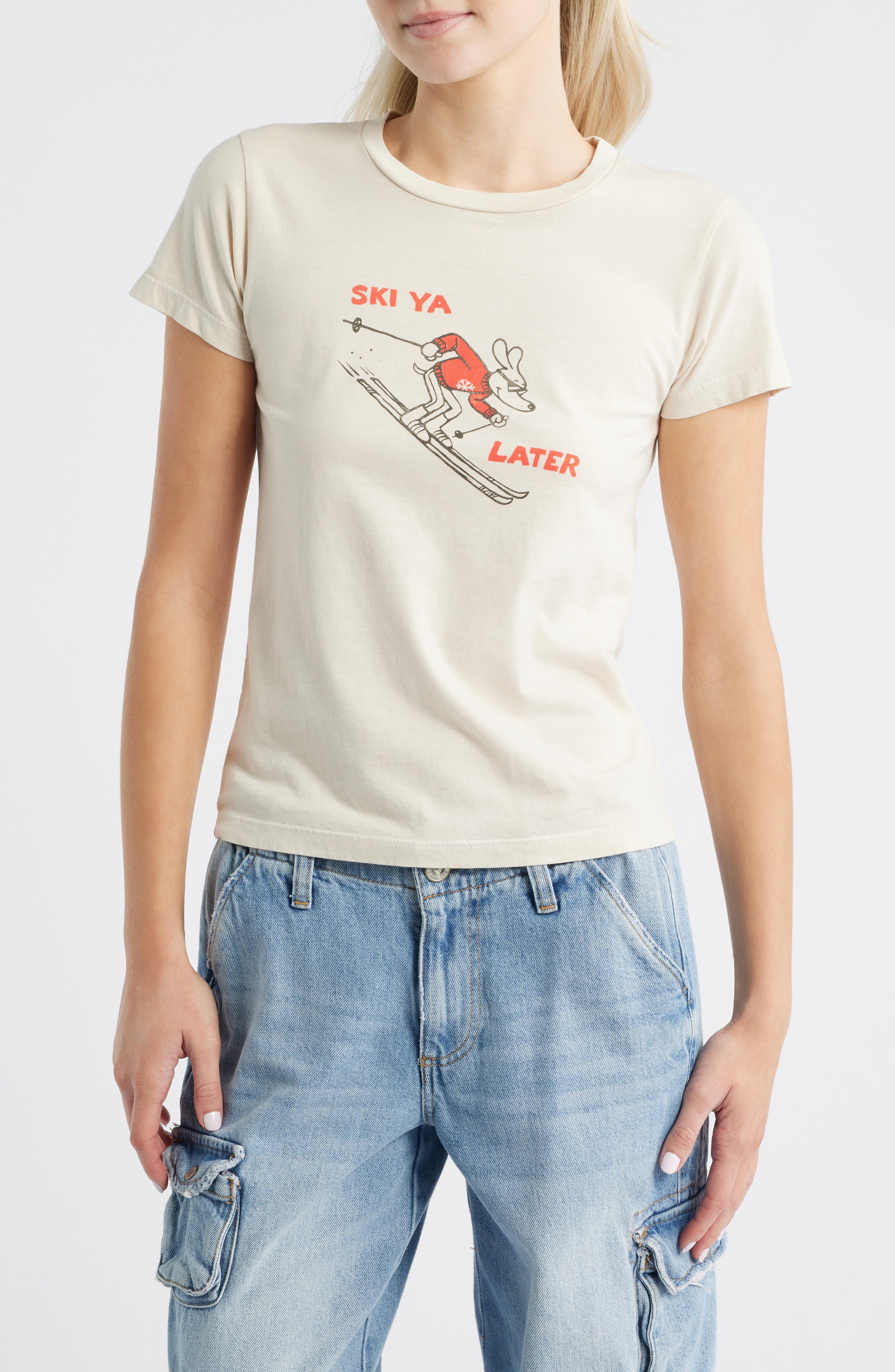 Daydreamer Ski Ya Later Headliner Cotton Graphic T-Shirt