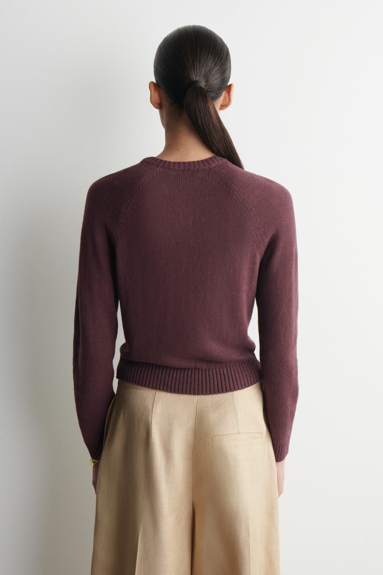Knitted Linen Cardigan, Alternate, color, BURGUNDY