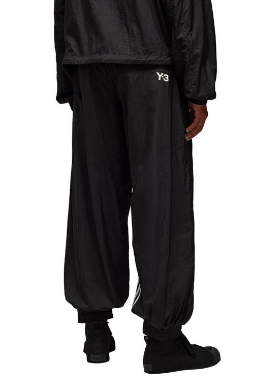 Y-3 3-stripes Nylon Shell Pants In Black