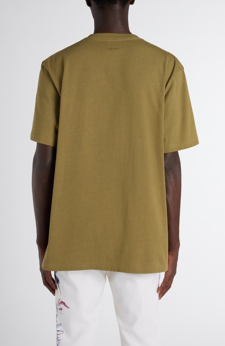 McQueen Exploded Skull Graphic T-Shirt, Alternate, color, Olive/ Olive