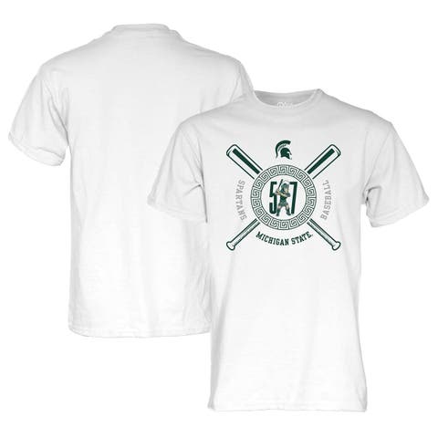 Unisex Blue 84 White Michigan State Spartans 517 Day Baseball T-Shirt