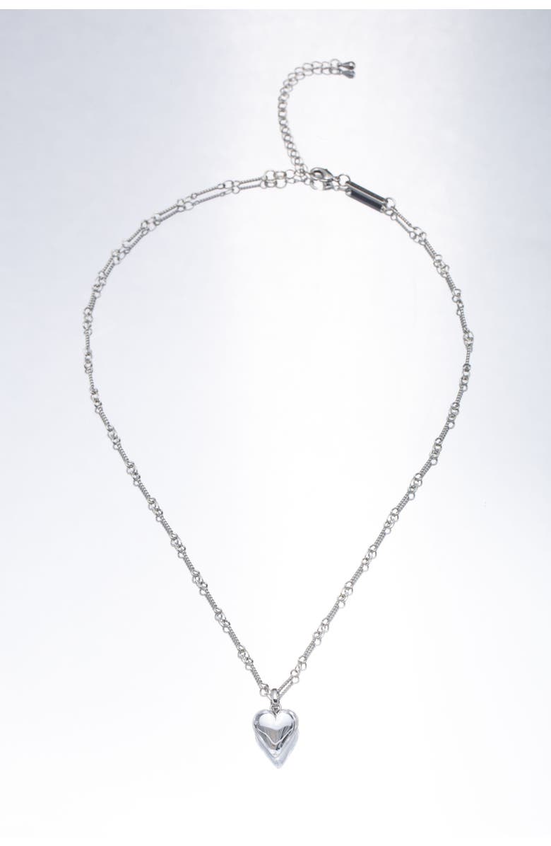 Classicharms Frost Heart Necklace and Earrings Set, Alternate, color, Silver