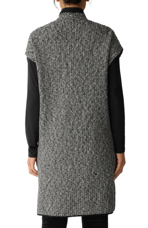 Eileen Fisher Cotton Blend Long Vest In Gray