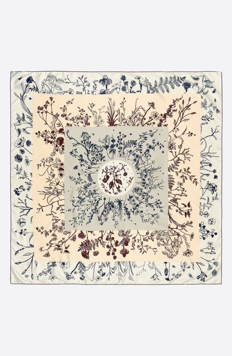 Bimba y Lola Floral Botanical Illustration Scarf, Main, color, 