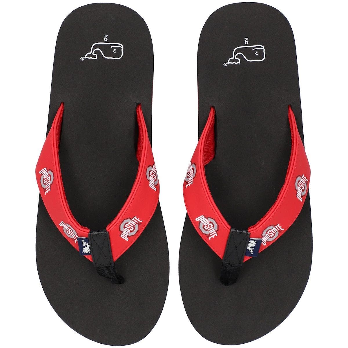 vineyard vines Ohio State Buckeyes Flip Flops, Alternate, color, 