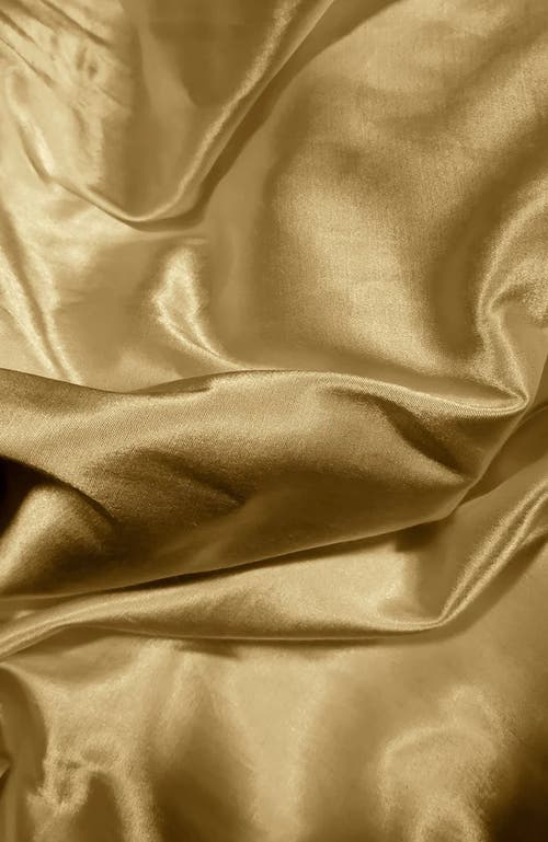 One Minute Saree® Reema Gold Satin Comfort Stretch Deep U Adjustable Tie Back Womens Saree Blouse
