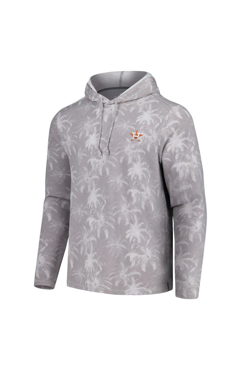 Tommy Bahama Men's Tommy Bahama Gray Houston Astros Palm Frenzy Hoodie Long Sleeve T-Shirt, Alternate, color, 