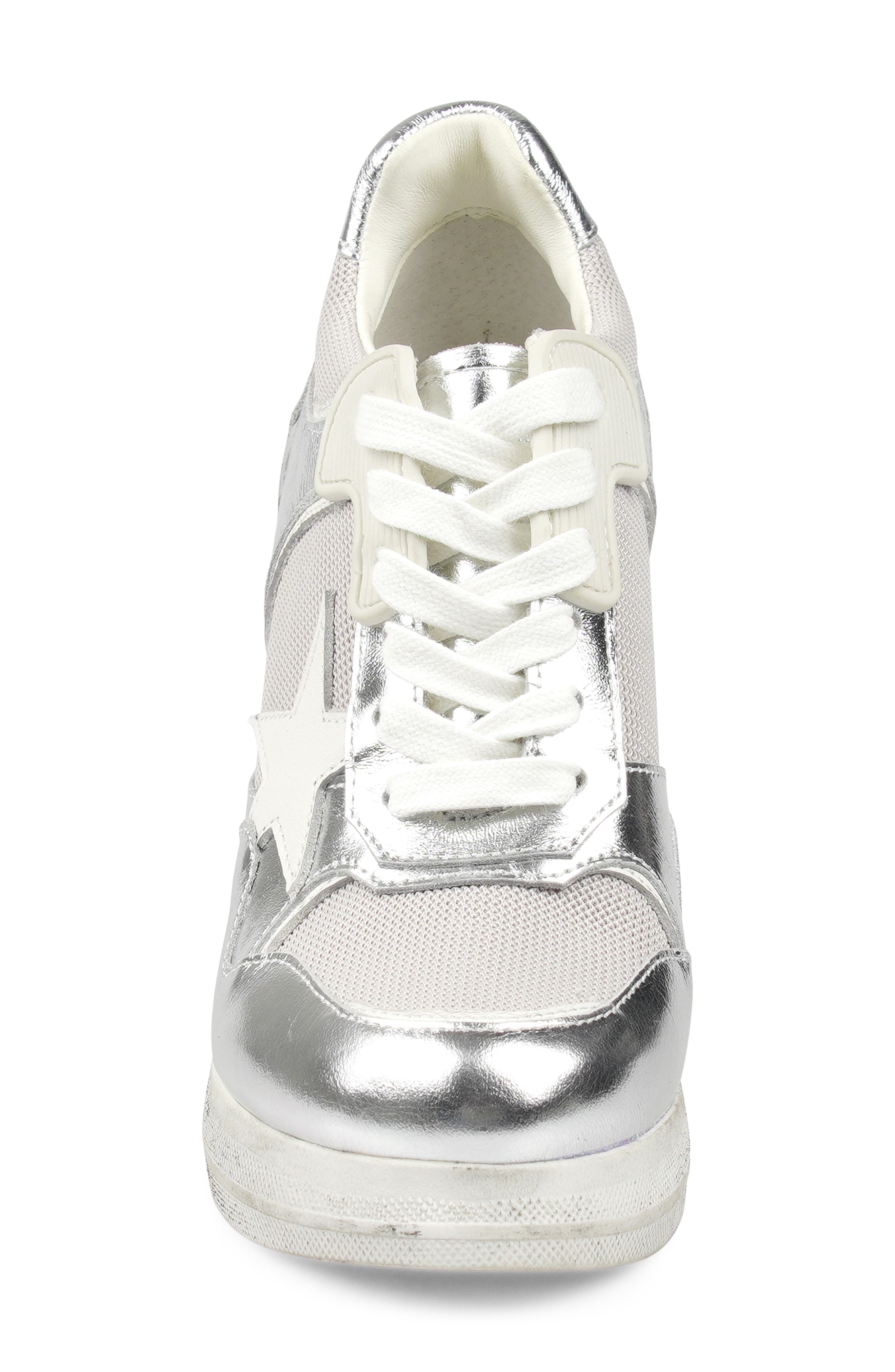 ZIGI Stiletto Platform Pump, Alternate, color, Silver Leather