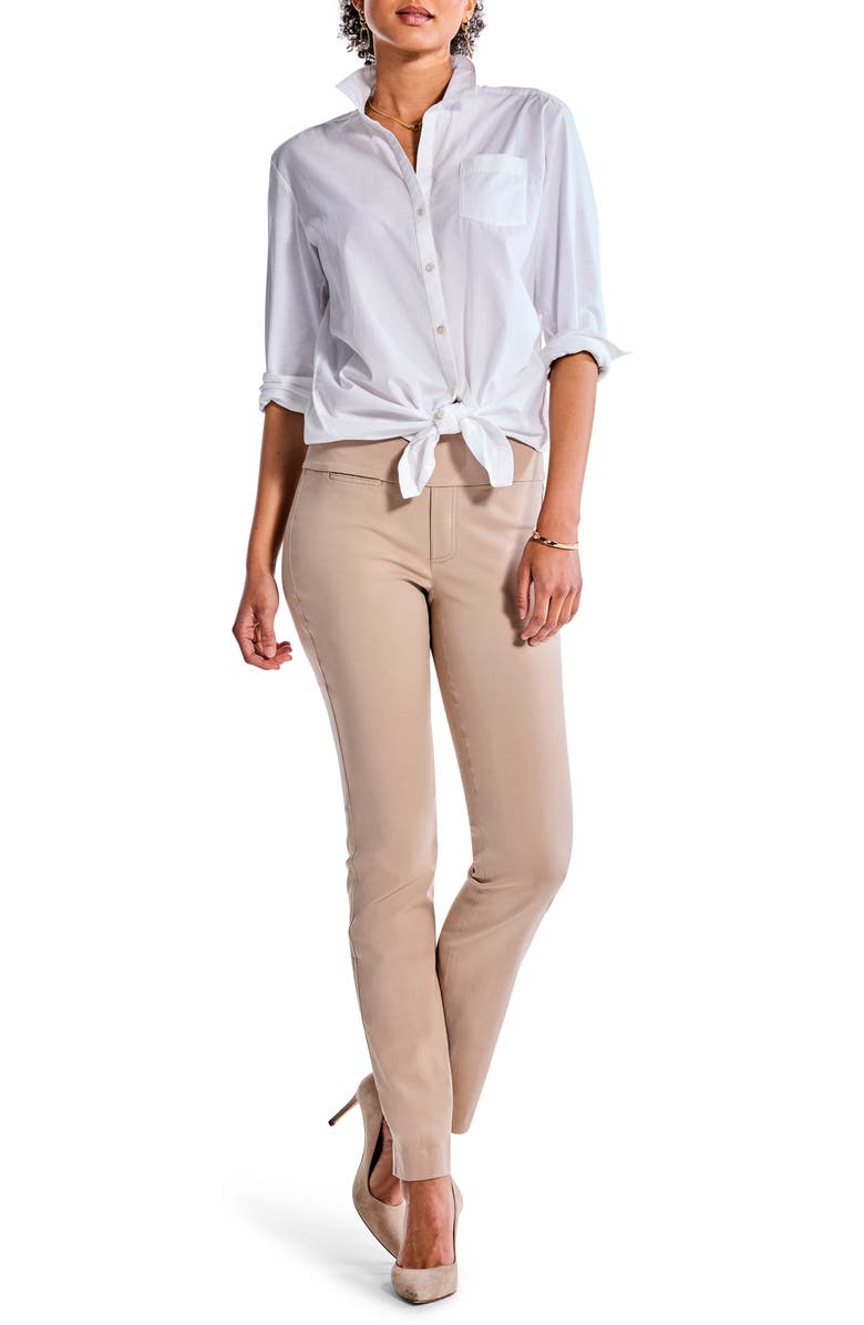 NIC+ZOE Wonderstretch Straight Leg Pants, Alternate, color, Biscotti