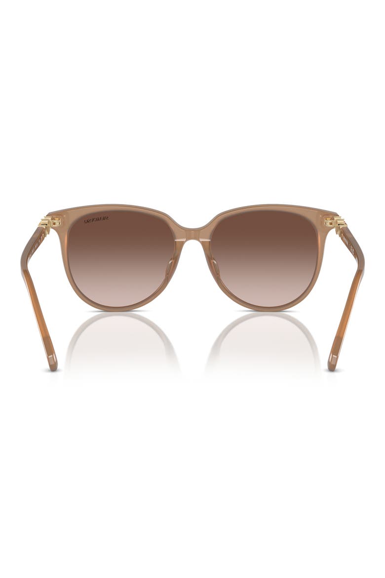 56mm Gradient Round Sunglasses, Alternate, color, OPAL BEIGE