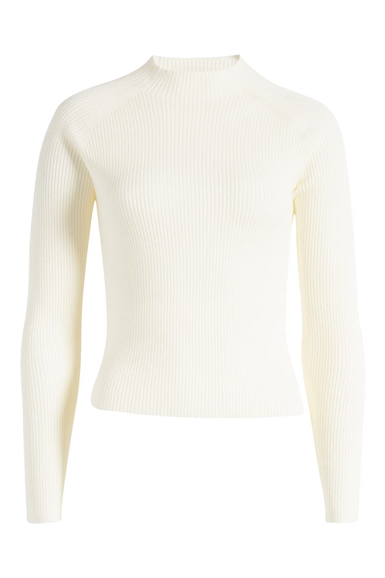 Evie Mock Neck Rib Top, Alternate, color, BIRCH