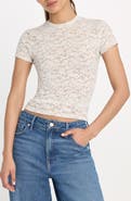 Good American Stretch Lace Baby T-Shirt