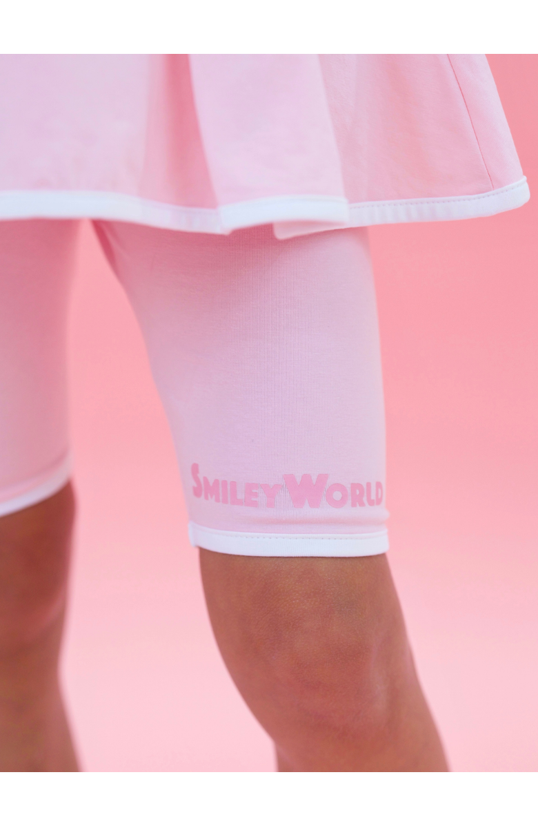 Mia Belle Girls Varsity Spirit Dress and Biker Short Set, Alternate, color, Pink