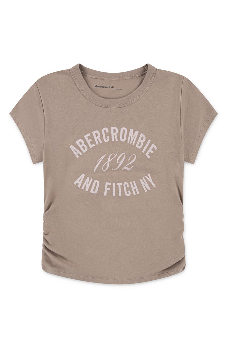 abercrombie kids Kids' Ruched Cotton Blend Graphic T-Shirt, Main, color, J8nanf Tau