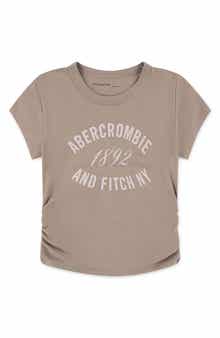 abercrombie kids Kids' Ruched Cotton Blend Graphic T-Shirt