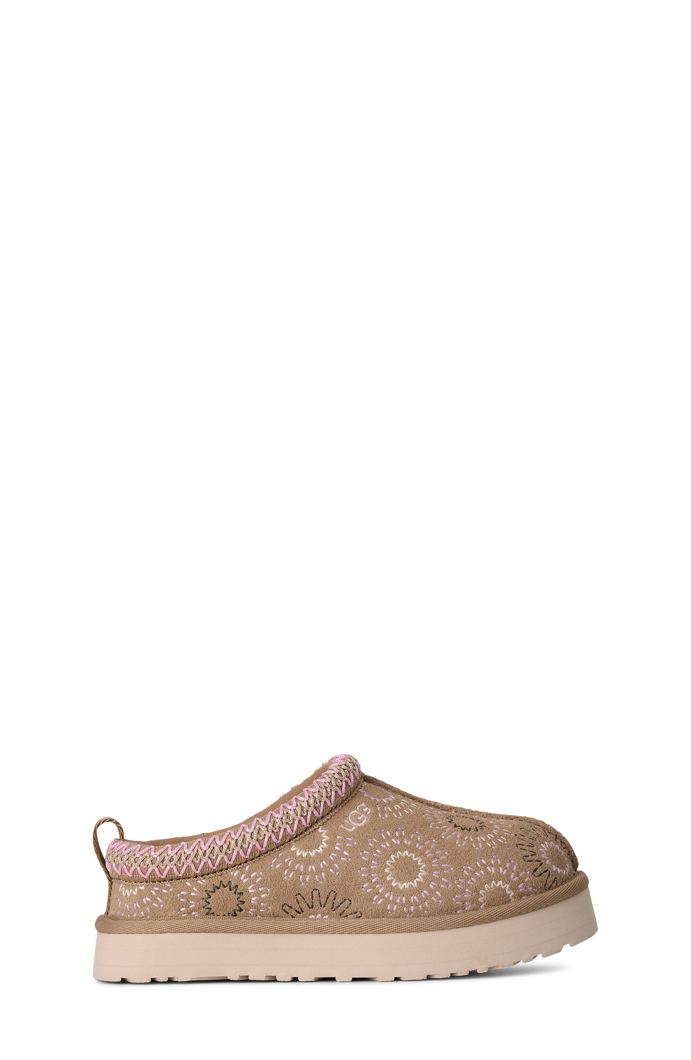 UGG<sup
®</sup
 Kids
 Tazz Sun Stitch Slipper, Alternate, color, Mustard Seed
